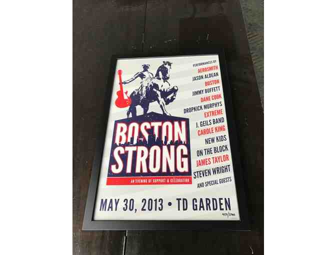 Three Boston Red Sox Tickets and Framed Boston Strong Poster - Photo 3