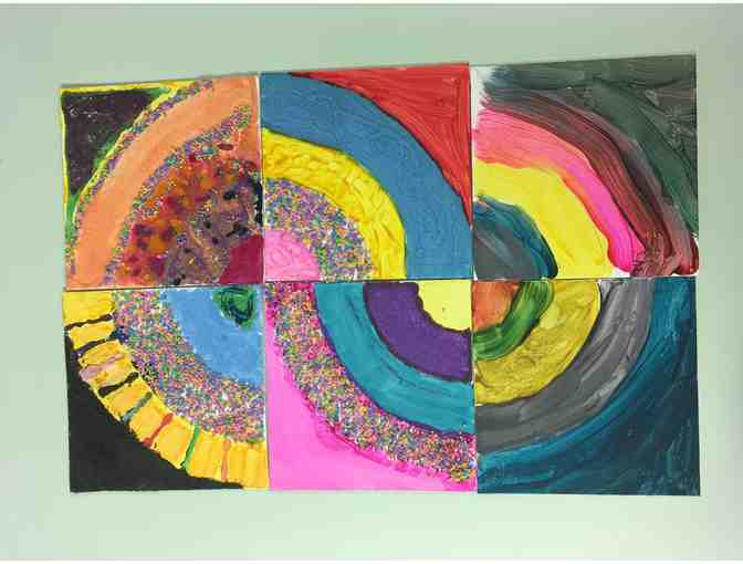 Schwartz School Student Art: Six Coordinating Canvases