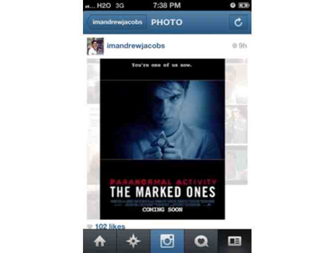 Skype with Paranormal Activity: The Marked Ones star, Andrew Jacobs + signed picture