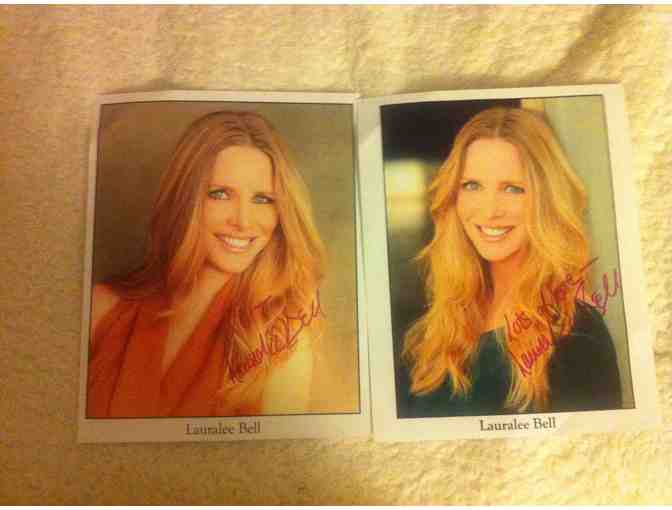 2 Lauralee Bell autograph pictures and Just off Rodeo t-shirt