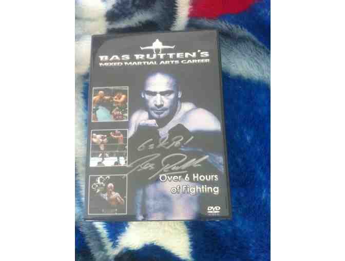 Bas Rutten's autographed Mixed Martial Arts Career DVD plus t-shirt