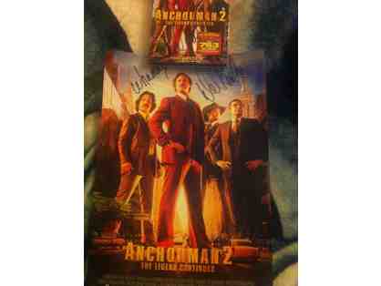 David Koechner autograph Anchorman 2 poster and blu-ray