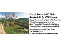 Two Rounds of Golf with Cart at Fossil Trace Golf Club
