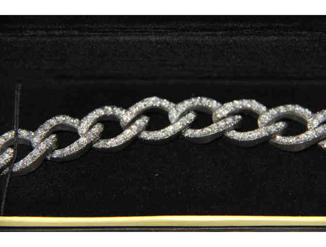 A Beautiful Crushed Silver Link Bracelet, from Paris