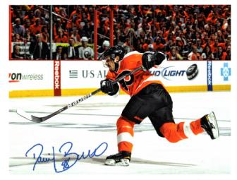 Autographed Photo of Danny Briere of the Flyers