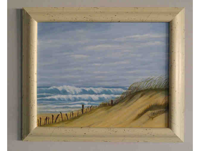 Framed oil on canvas by Jeanette Stewart titled Outer Banks, NC