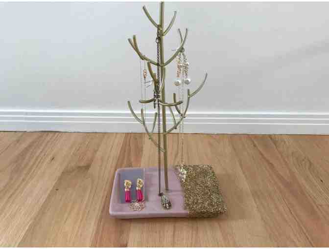 Beautiful Jewelry Tree with 3 matching sets of Earrings and Necklaces