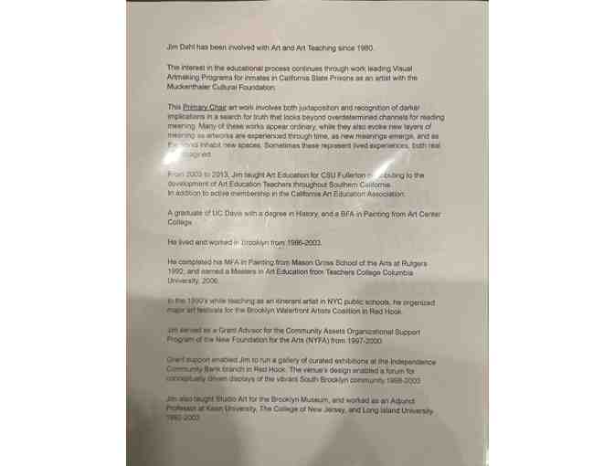 Jim Dahl Red Chair Oil on Canvas