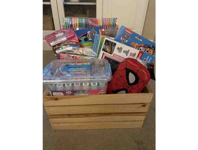 Kid's Arts & Crafts Basket w/$50 Baskin Robbin Gift Card