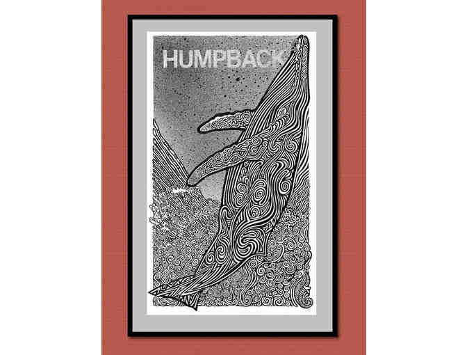 Humpback Whale Pen & Ink Art Print by Posterography