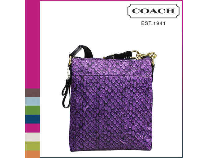 Coach Taylor Snake Print Swingpack in Purple