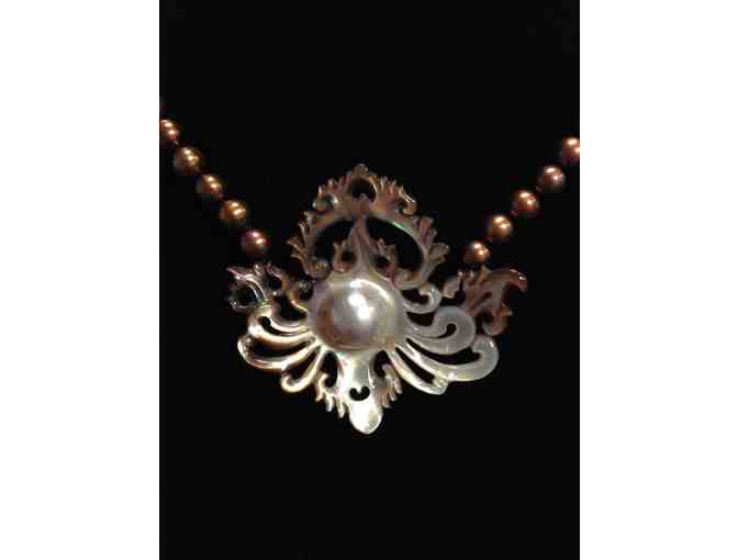 Hand-carved Mabe Pearl Necklace