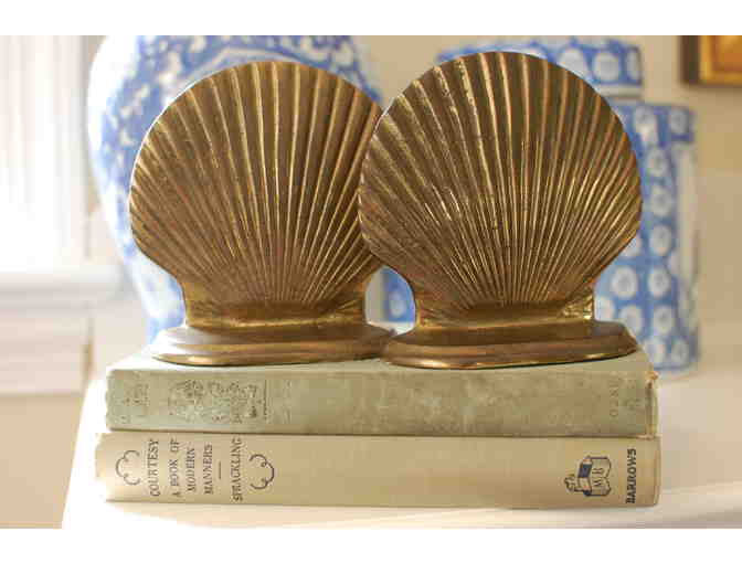 Vintage Brass Seashell Bookends and $20 Gift Certificate