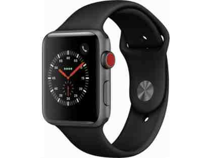 Apple Watch Series 3 GPS + Cellular (42MM, Space Gray, Black Sport Band)