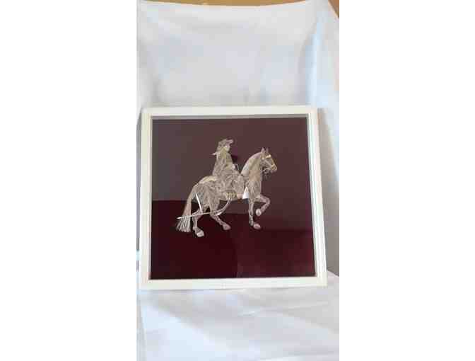 Chalan on Horse box framed in Silver (Filigree) - Photo 1