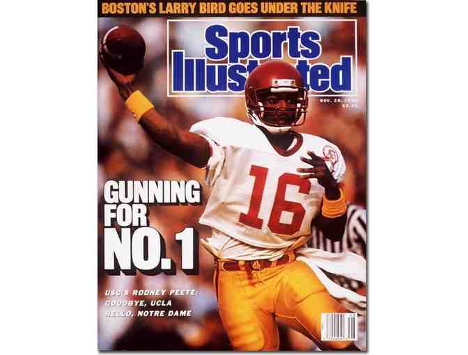 Rodney Peete Signed Football