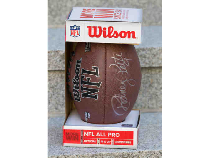 Rodney Peete Signed Football