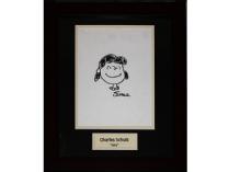 Charles Schulz Hand Drawn Sketch (signed): Lucy