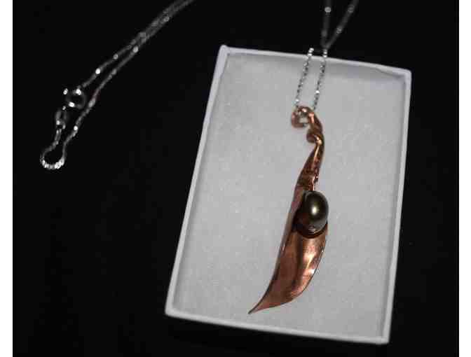 Copper Necklace with Pearl