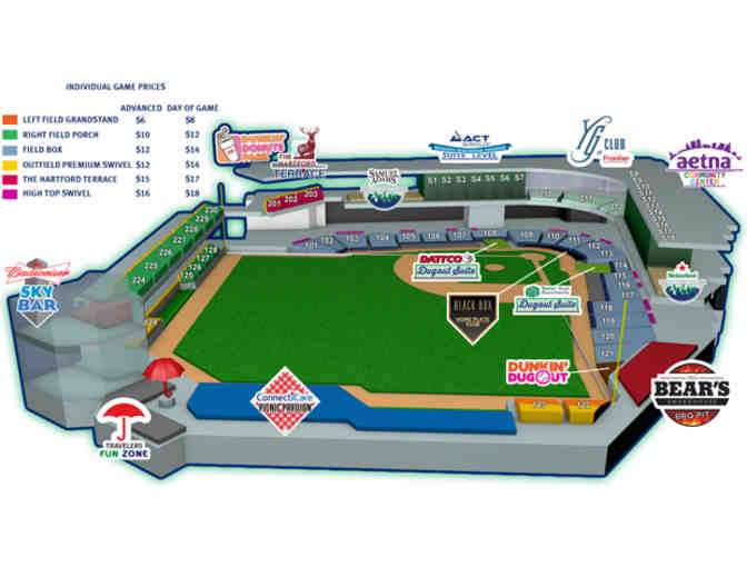 See Baseball in Hartford, Connecticut in new DD Stadium - 4 tickets