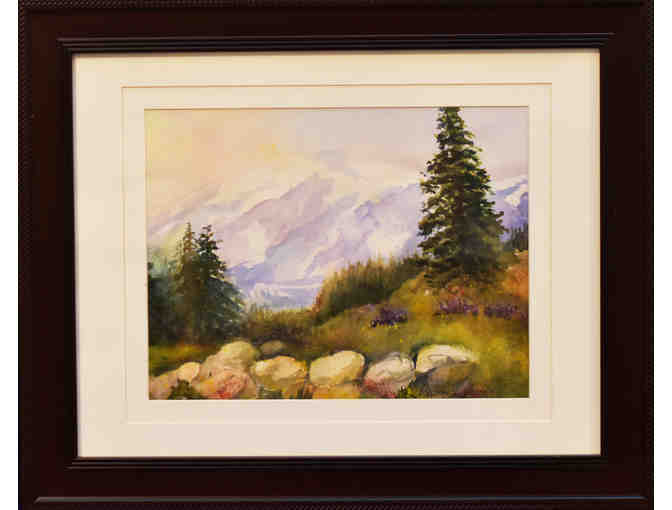 'The Mountain Is Out' - 2 Beautiful NW Scenery Watercolors by Artist Marlene Saunders