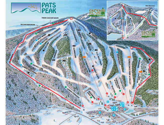 Pats Peak Ski Area - two (2) one-weekday/weeknight lift tickets - Henniker, NH