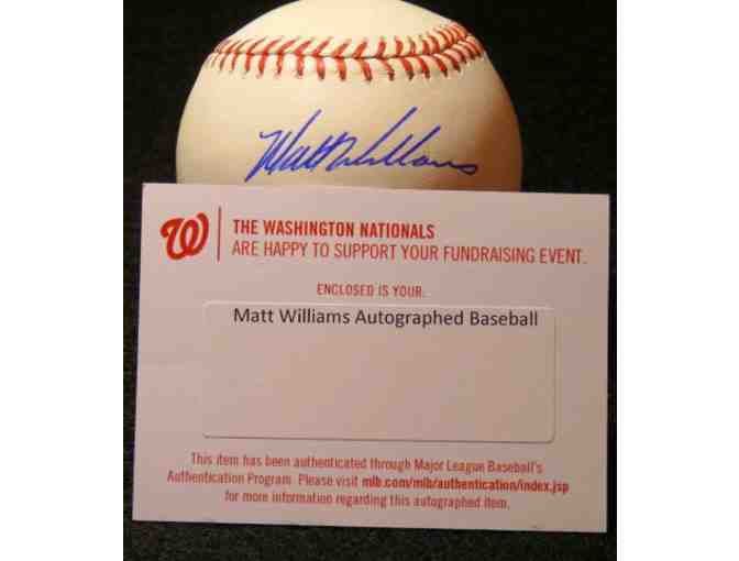 Washington Nationals Matt Williams autographed baseball
