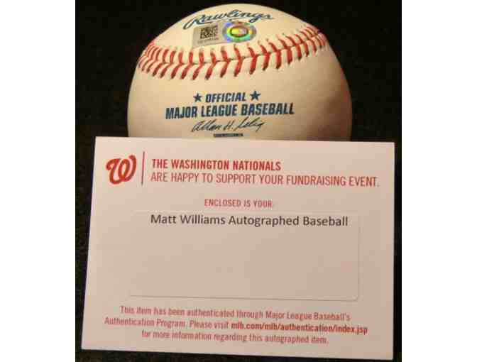 Washington Nationals Matt Williams autographed baseball