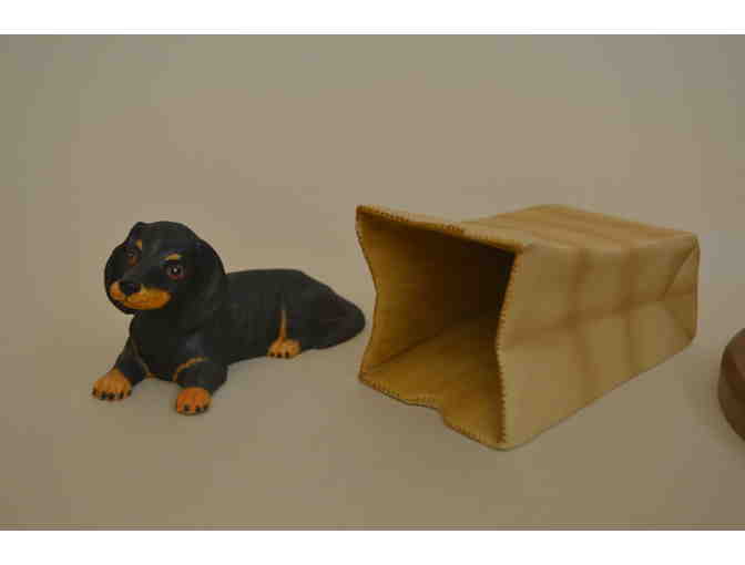 'Hot Dog To Go' Porcelain Dog Figurine