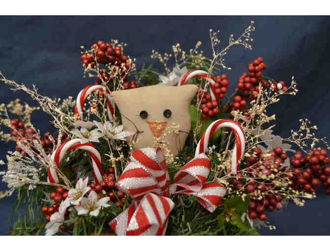 Cat in Wooden Box Holiday Arrangement