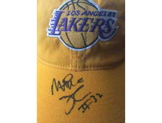 Autographed Vintage Los Angeles Lakers Cap by Earvin Magic Johnson
