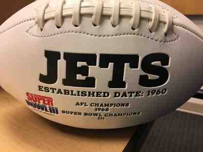 Autographed Jets Football by Jamal Adams