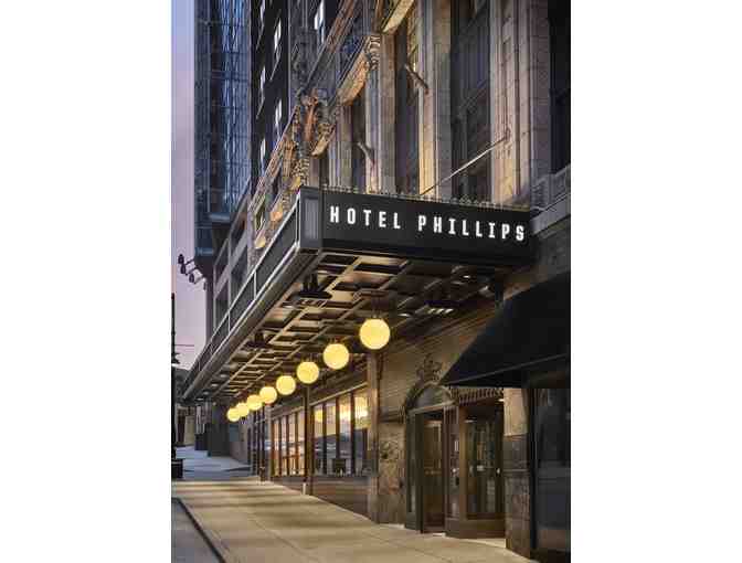 One night stay in a King Deluxe Room in Hotel Phillips in Kansas City, MO