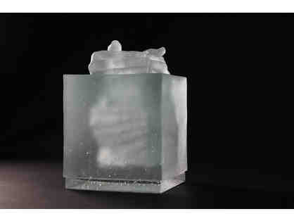 Priska Jacobs - Memory Vessel II Rainy Springday. Cast glass sculpture