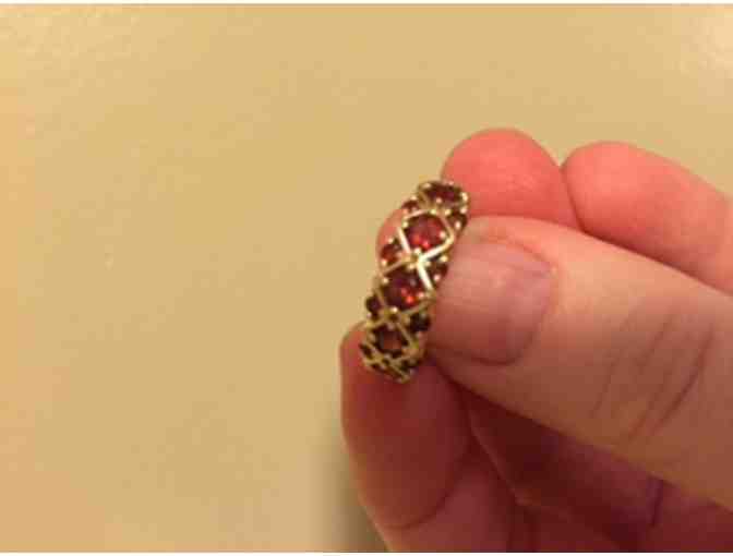 Garnet and 10k Gold Ring, Size 7