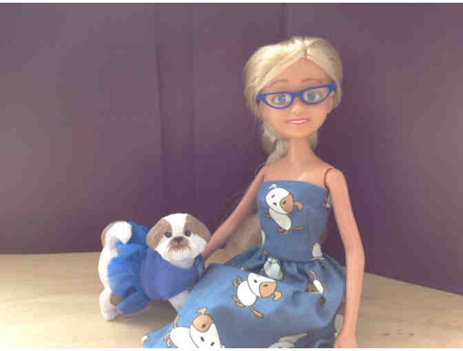 Repainted Rescue Doll - Deenie and her Dog Lady