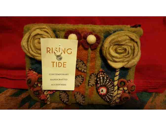 Funky!  Cool!  Unique!  Sheep's wool felt clutch