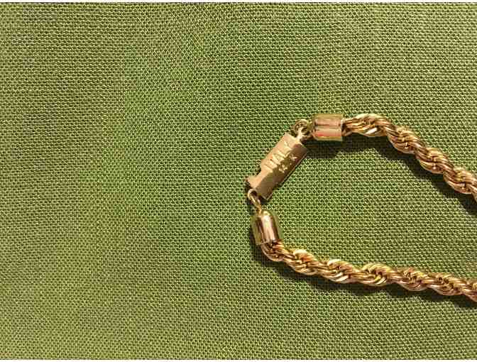 14k Gold and Jade Necklace - 24'