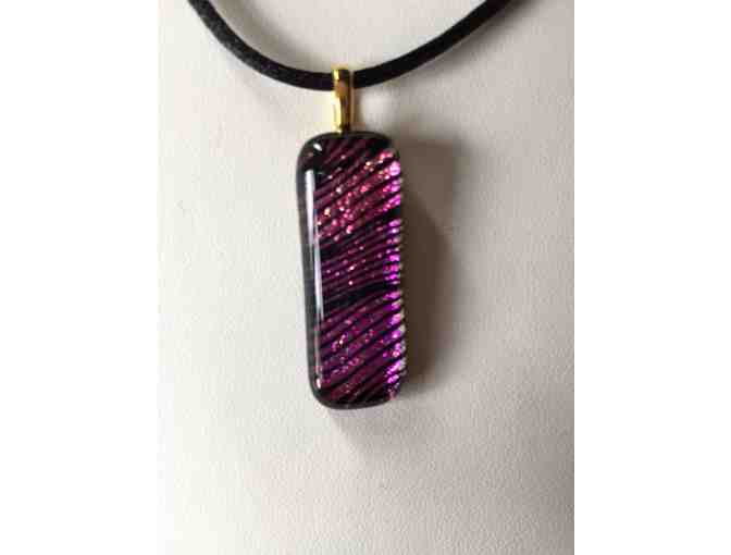 Black and Pink Dichroic Pendant
