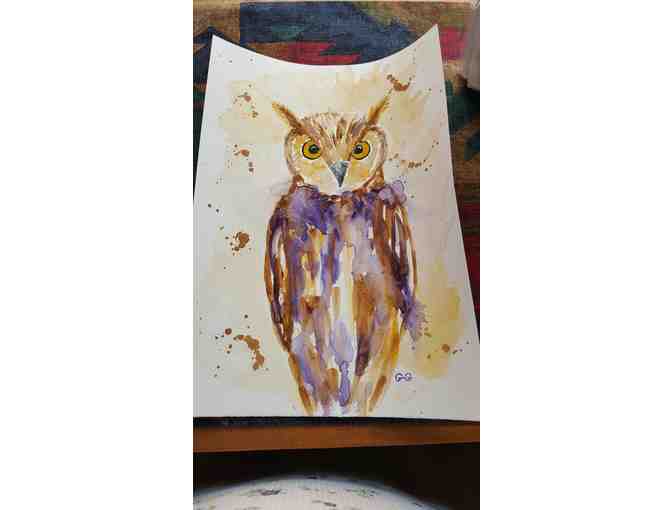 Awesome Owl Watercolor Painting