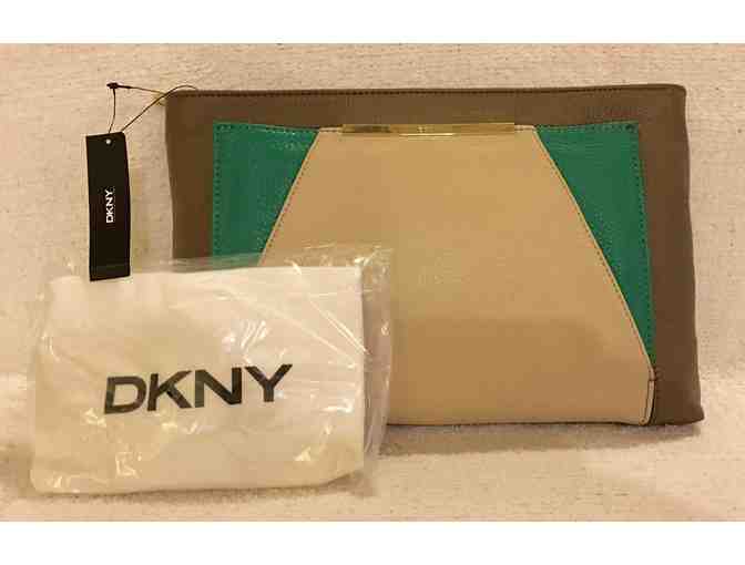 NEW DKNY Spring Tri-color Clutch Purse