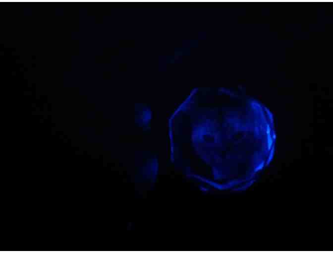 3D Laser Glass Light-Up Cat Keychain