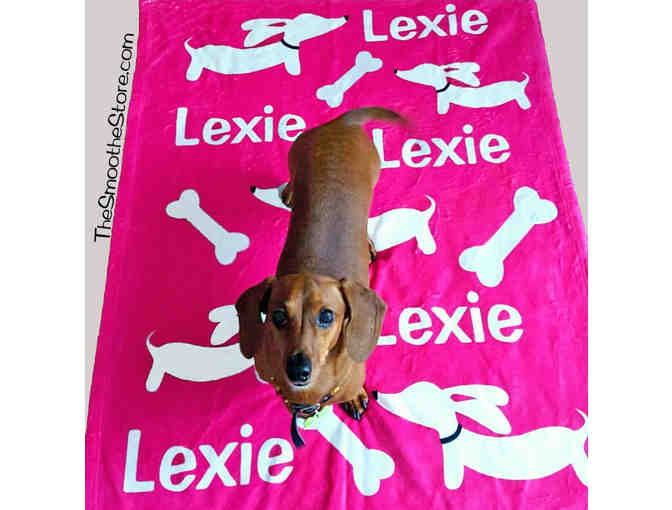 Fleece Blanket Personalized with your Dog's Name and Breed