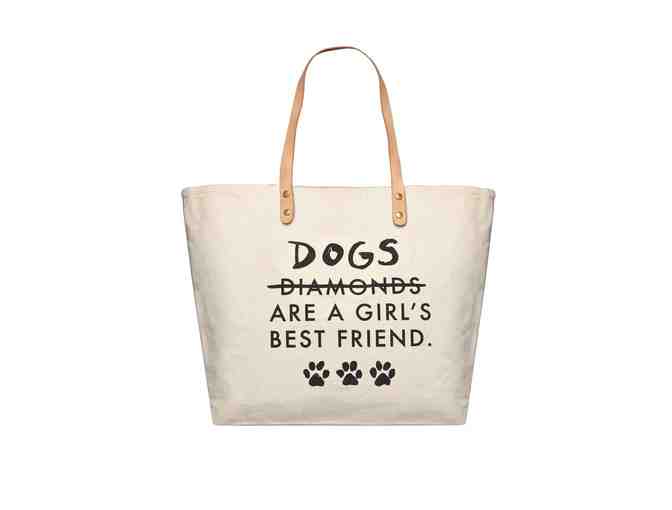Dogs Are A Girl's Best Friend Canvas Tote Bag