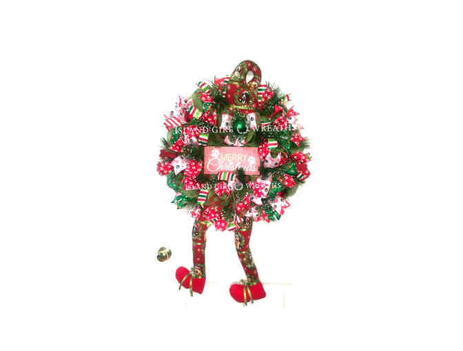 Christmas Elf Dog Wreath