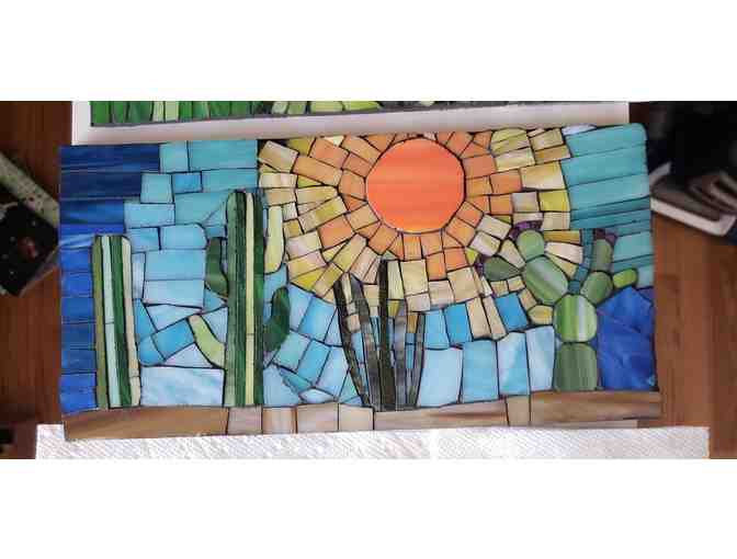 Stained Glass Mosaic Art- Cactus