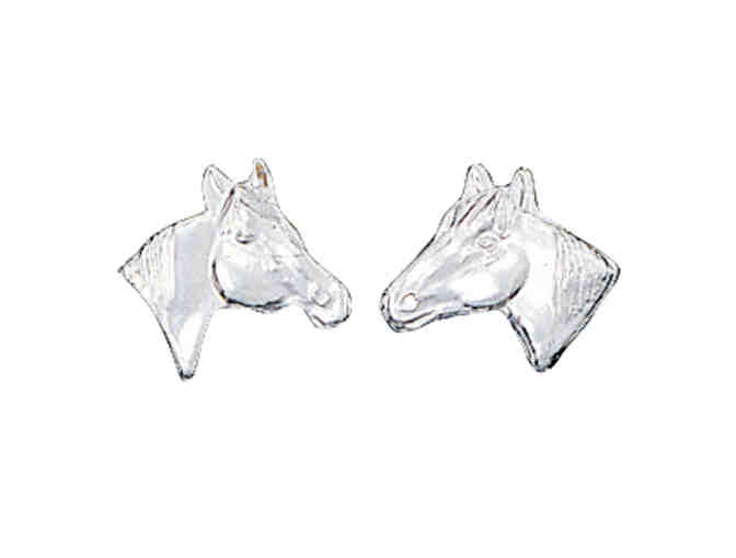 Little Silver Horse Head Earrings