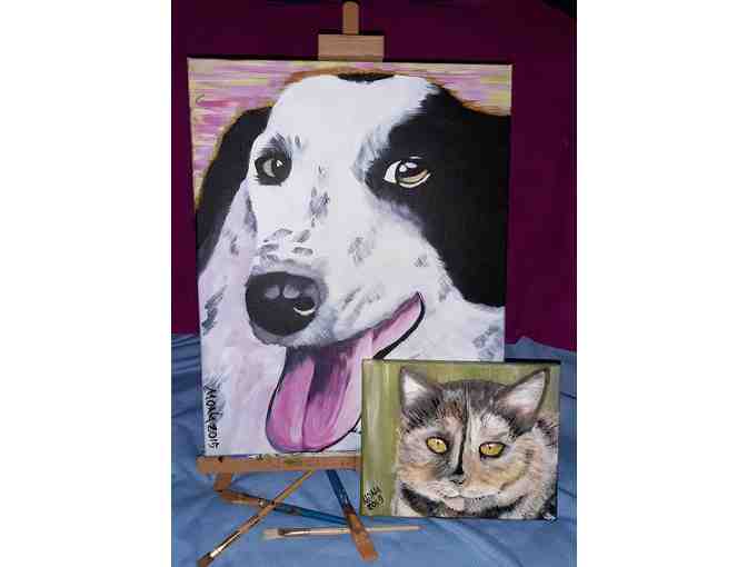 16x20 Hand-painted Custom Pet Pop-Art Portrait - Photo 1