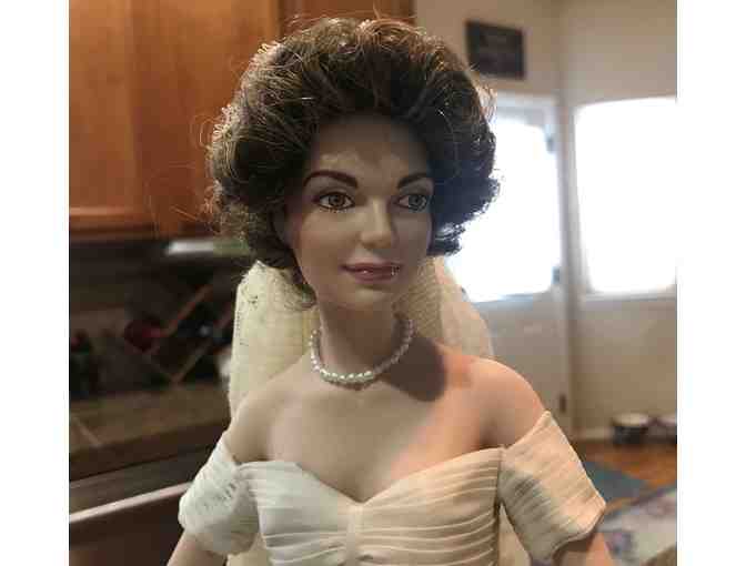 Franklin Heirloom Dolls Jackie Kennedy Porcelain Doll, hand painted