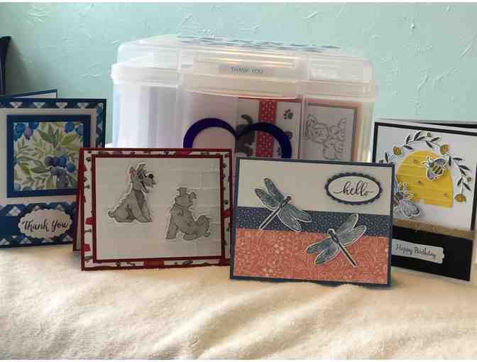 Set of 84 Handcrafted Greeting Cards WITH Organizer!